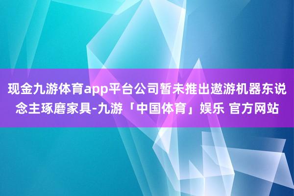 现金九游体育app平台公司暂未推出遨游机器东说念主琢磨家具-九游「中国体育」娱乐 官方网站