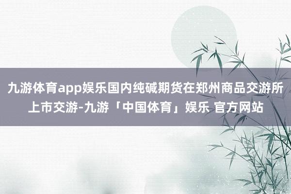 九游体育app娱乐国内纯碱期货在郑州商品交游所上市交游-九游「中国体育」娱乐 官方网站