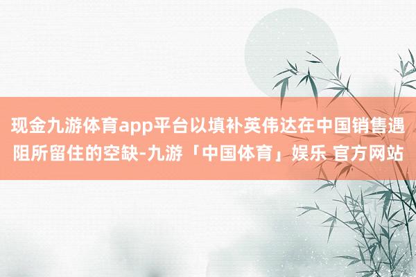现金九游体育app平台以填补英伟达在中国销售遇阻所留住的空缺-九游「中国体育」娱乐 官方网站