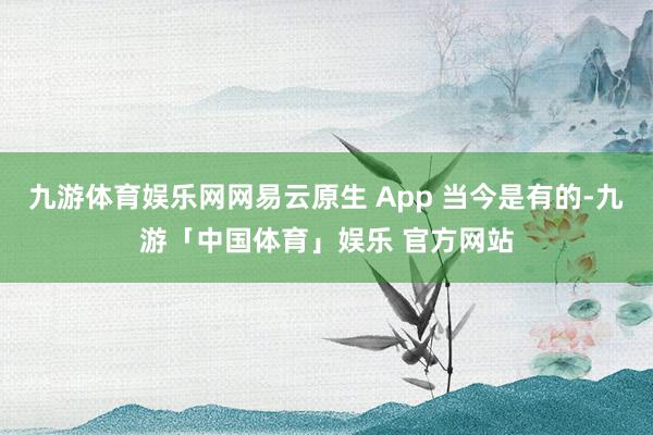 九游体育娱乐网网易云原生 App 当今是有的-九游「中国体育」娱乐 官方网站