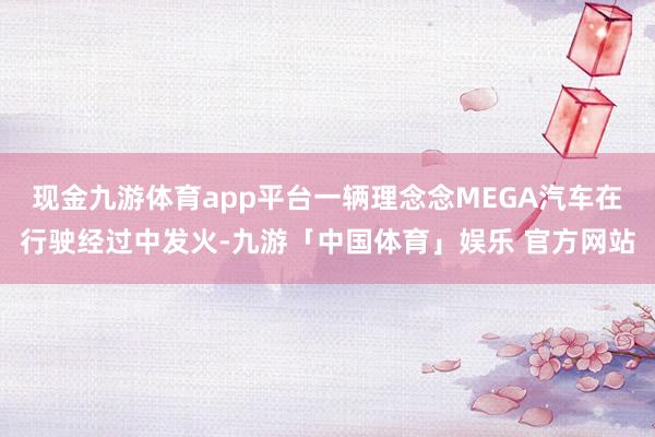现金九游体育app平台一辆理念念MEGA汽车在行驶经过中发火-九游「中国体育」娱乐 官方网站
